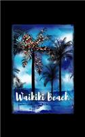 Waikiki Beach: Hawaiian Christmas Notebook With Lined Wide Ruled Paper For Taking Notes. Stylish Tropical Travel Journal Diary 5 x 8 Inch Soft Cover. For Home, Wor