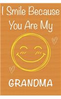 I Smile Because You Are My Grandma: Gift Book For Grandma, Christmas Gift Book, Mother's Day Gifts, Birthday Gifts For Grandma, Women's Day Gifts, Memory Journal & Beautifull lined pag