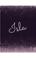 Isla: Isla Attractive journal: pink and black sparkly designer notebook. Arty stylish girls stylish journals. Girls notebooks