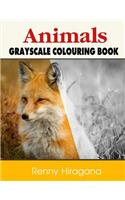 Animals Grayscale Coloring Book