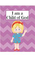 I Am a Child of God: A Children's Draw and Write Journal for Bible Study, Sunday School - 7.4 by 9.7 140 Pages (70 Sheets) with Primary Dotted Lines and Space to Draw a 