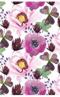 Bullet Journaling Notebook Purple Passion Floral: 5mm Dotted Grid with Index and Numbered Pages