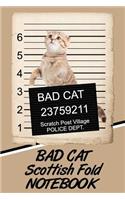Bad Cat Scottish Fold Notebook