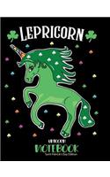 Lepricorn Unicorn Notebook Saint Patricks Day Edition