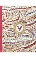 Monogrammed V 2018 Diary Monthly & Weekly Planner: 12 Months 130 Pages with Contacts - Password - Birthday Lists & Spare Note Pages 8.5 X 11