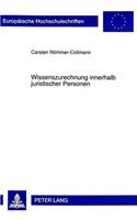 Wissenszurechnung Innerhalb Juristischer Personen