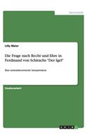 Die Frage nach Recht und Ehre in Ferdinand von Schirachs "Der Igel"