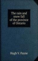 rain and snow fall of the province of Ontario