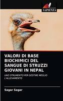 Valori Di Base Biochimici del Sangue Di Struzzi Giovani in Nepal