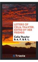Letters of Celia Thaxter