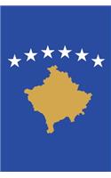 Kosovo Travel Journal - Kosovo Flag Notebook - Kosovan Flag Book: Unruled Blank Journey Diary, 110 page, Lined, 6x9 (15.2 x 22.9 cm)