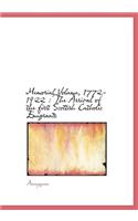 Memorial Volume, 1772-1922: (English)