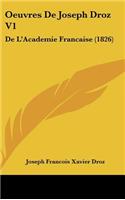 Oeuvres De Joseph Droz V1