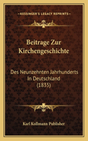 Beitrage Zur Kirchengeschichte