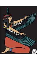 Notebook Kingdom Egypt Series: Egypt Notebook Notepad Journal Diary or Composition Book Blank 100 Pages 8.5x11 Egyptian Maat In Black
