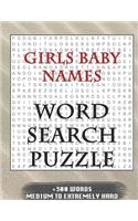 Girls Baby Names WORD SEARCH PUZZLE +300 WORDS Medium To Extremely Hard