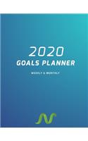 Nany Planner 2020 Goals Planner Weekly and Monthly: Calendar Daily Planner by Date 12 Month from January to December 2020 - Include Holidays the United states USA - Blue Sky Cover