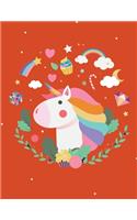 Cute Unicorn #22, Unicorn Sketch Book For Girls 4-12, Unicorn Doodle Journal For Kids, Art Drawings For Kids