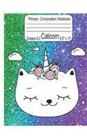 Caticorn Primary Composition Notebook Grades K-2 8.5
