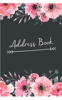 Address Book: Large Print Birthdays & Address Book for Contacts, Addresses, Phone Numbers, Email Floral Directory Notebook