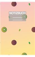 Notizbuch A5 Muster Kiwis: - 111 Seiten - EXTRA Kalender 2020 - Einzigartig - Kariert - Karo - Raster - Geschenk - Geschenkidee