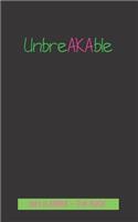 Unbreakable 2020 Planner For Purse: January 2020 - December 2020 - Monthly Dated With Year At A Glance and Notes Pages (Gift Calendar) (Alpha Kappa Alpha)