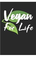 Vegan for Life: Notebook Notzibuch Karo Kariert I Vegan I Vegetarisch I Vegetarier I Pflanzlich I Veganer I Ernährung
