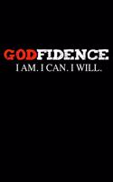 Godfidence I am I can I will Sermon Notes Journal 120 pages Notebook