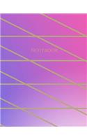 Notebook: Large Lined Notebook Gradient Modern