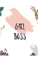 Girl Boss: Wide Ruled Line Paper: Journal