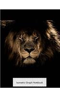 Isometric Graph Notebook: Lion Isometric 3D Graph Paper Notebook - 8.5 x 11 - 150 pages (75 sheets). Glossy Cover.