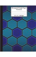 Hexagonal Graph Paper Notebook. 8.5" x 11". 120 Pages