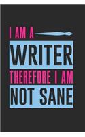I Am a Writer Therefore I Am Not Sane