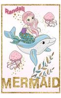 Randall Mermaid: Wide Ruled Composition Book Diary Lined Journal