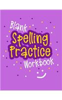 Blank Spelling Practice Workbook: Spelling Test Notebook