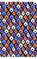 Bullet Journal Notebook Colorful Diamonds 4: 112 Page Numbered Dot Grid Bullet Journal with Index Pages and Key Pages in Portable 6 X 9 Size.