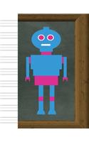 Handwriting: Penmanship Practice Paper Notebook for Writing Letters & Words - Cursive Script & Print Manuscript Alphabet - 8.5 X 11 - 100 Pages - Blue Robot Cover