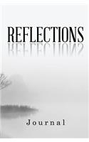 Reflections Journal: 150-page Blank, Lined Writing Journal - Makes a Great Gift for Men, Women and Kids (5.25 x 8 Inches / Black and Gray)