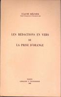 Les Redactions En Vers de la Prise d'Orange