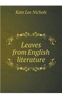 Leaves from English Literature