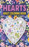 Hearts Adult Coloring Book