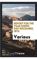 Report for the Year Ended 31st December, 1876