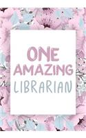 One Amazing Librarian: Thank You Appreciation Gift for School Librarians, Lined notebook, retirement, thank you gift, Christmas