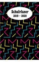 Schulplaner 2019 - 2020: einfache Muster das hausaufgabenheft 2019 - 2020 für das neue schuljahr; mit kalender, stundenplan für jedes semester, wochenplaner, kontaktliste un