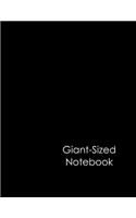 Giant-Sized Notebook: Jumbo Black Notebook, Journal, 500 Pages, 250 Ruled Sheets