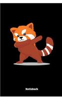 Notizbuch: Roter Panda Notizbuch / Tagebuch / Heft mit Punkteraster Seiten. Notizheft mit Dot Grid, Journal, Planer für Termine oder To-Do-Liste.