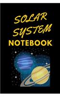 Solar System Notebook: lined solar system journal notebook notepad diary to write in