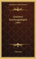 Geminderte Zurechnungsfahigkeit (1905)