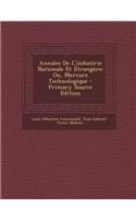 Annales de L'Industrie Nationale Et Etrangere