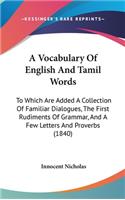 Vocabulary Of English And Tamil Words